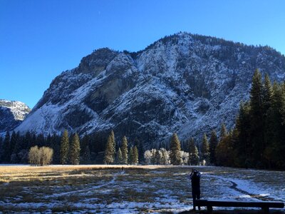 Yosemite park landscape mountains photo