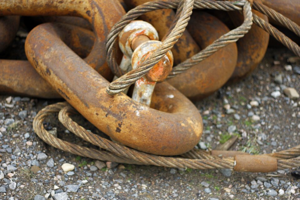 Boat iron rusted