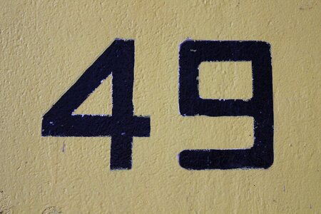 Numbers texture yellow
