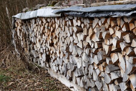 Dry wood stock heat photo