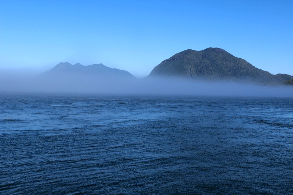 Mountain misty morning photo