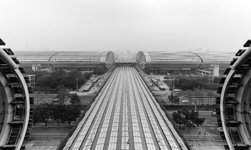 Hall conference and exhibition center black and white