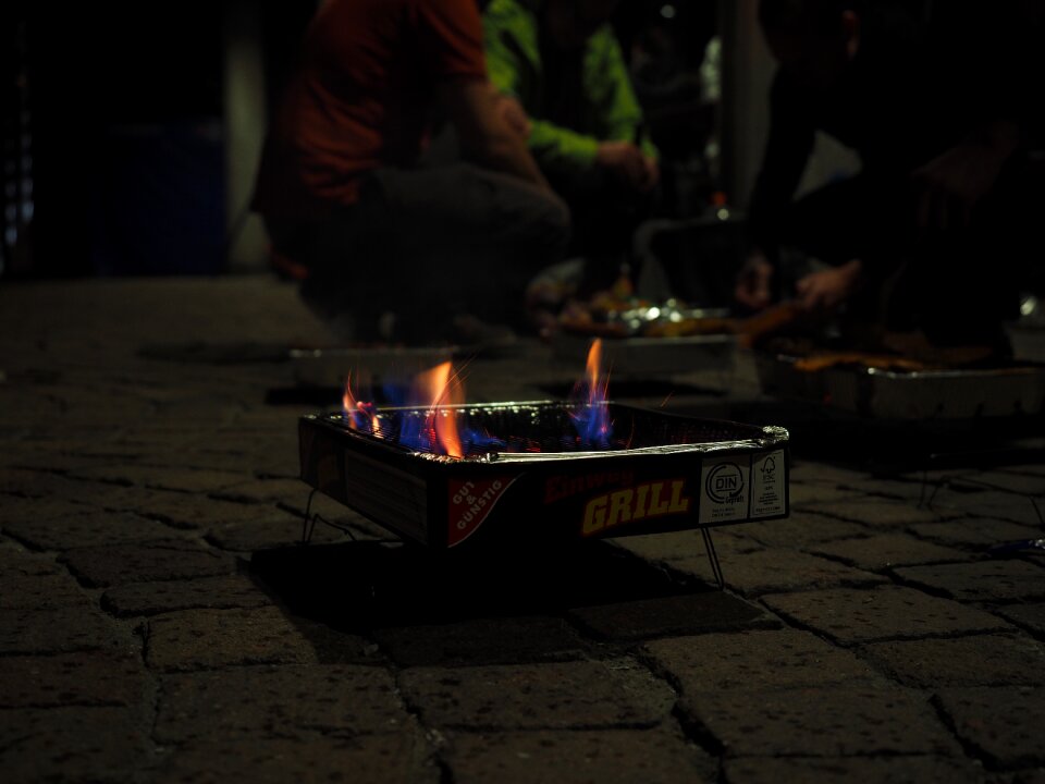 Charcoal burn fire
