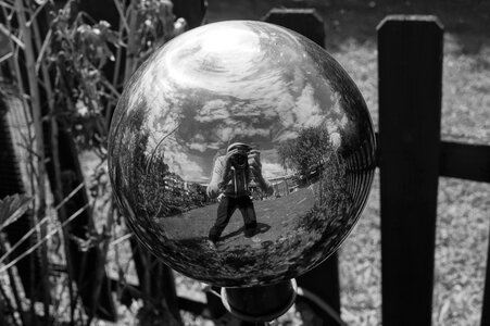 Ball mirroring self portrait photo