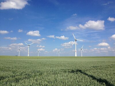 Wind turbine nature sky