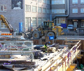 Construction site city island ferry
