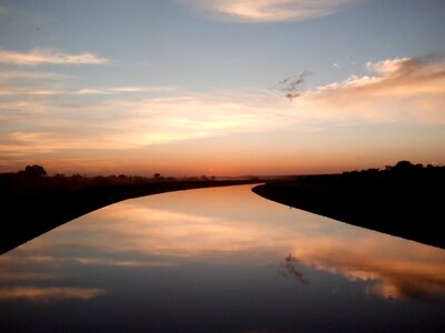 Eventide tranquility reflection in the water photo