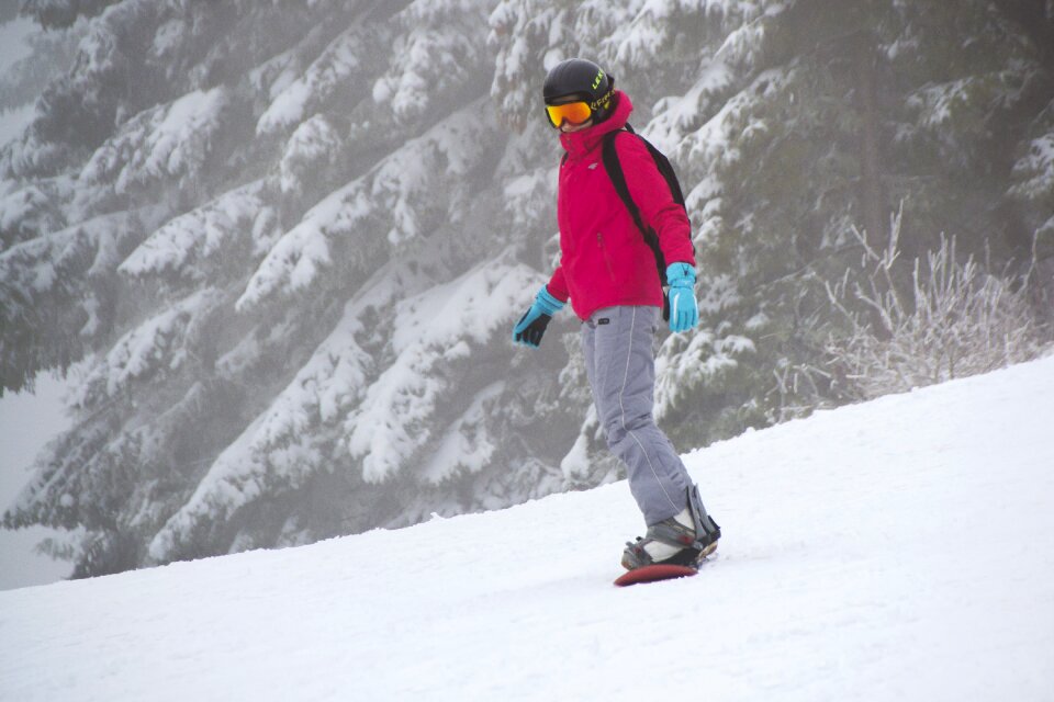 Winter sports skiing slope photo