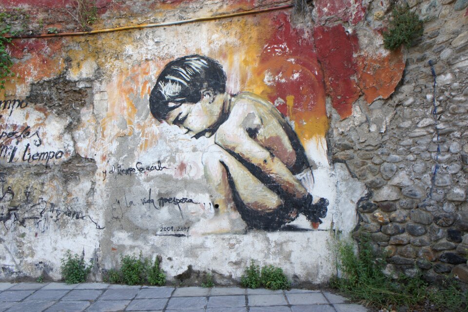 Mural work of art street art