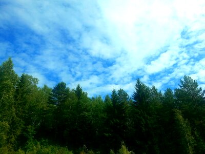 Blue sky landscape finnish