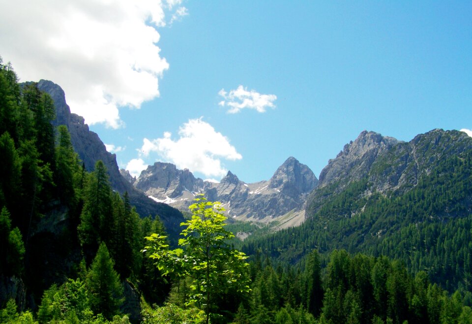 Landscape alpine mountains mountain peaks