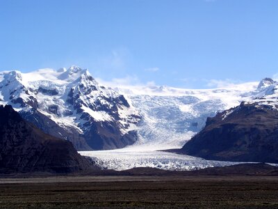 Snow volcanic landscape landscape photo