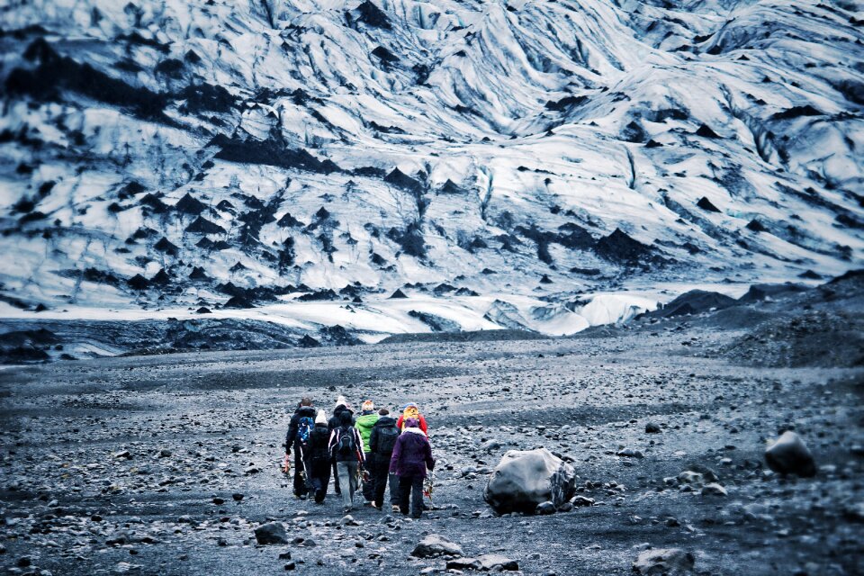 Snow ice hiking photo