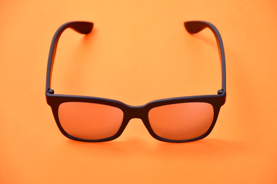 Orange glasses snow