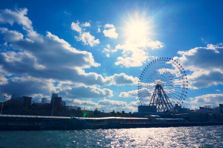The ferris wheel sky autumn