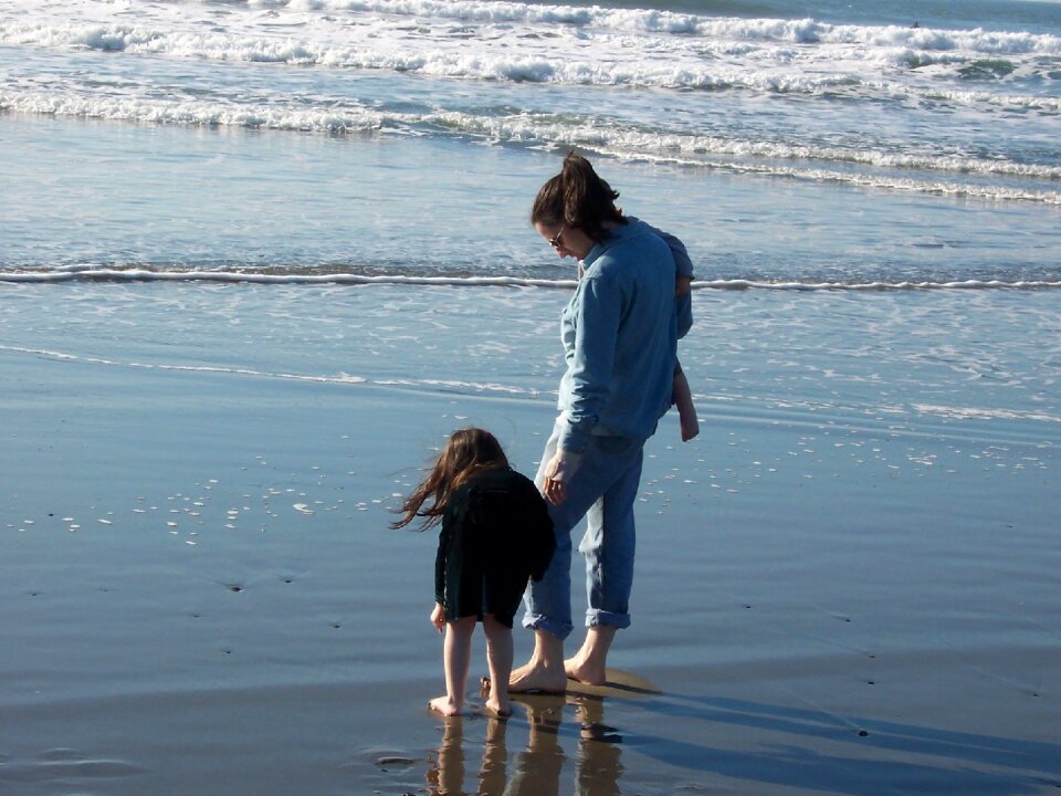 Family on beach beach fun