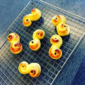 Lucia lussekatter freshly baked photo