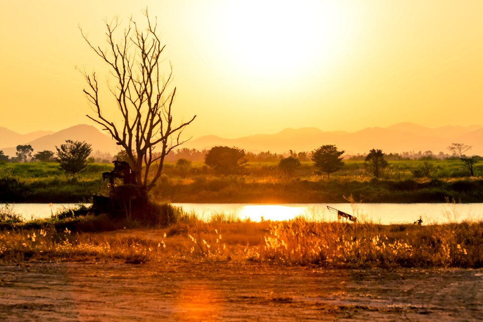 Sunset landscape outdoor scenery photo