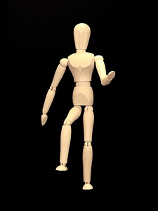 Mannequin faceless black background