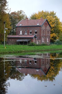 Landscape reflections on the water color photo