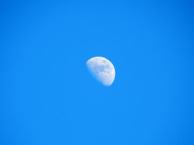 Blue half moon half photo
