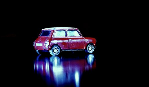 Red mini cuper auto