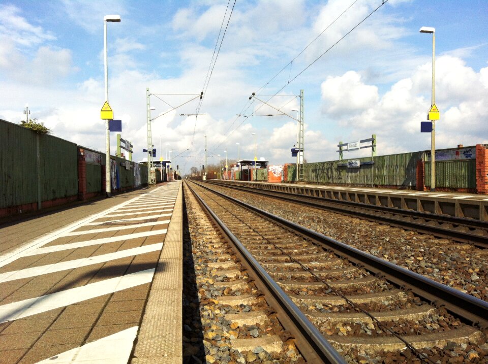 Empty blue sky transportation