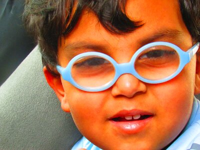 Portrait face glasses