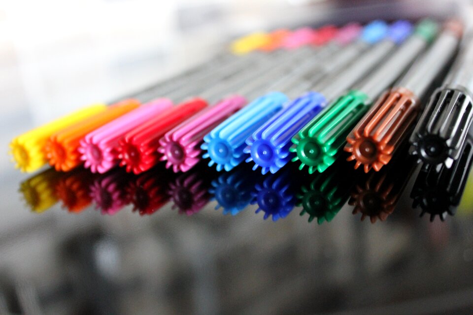 Colored drawing fixation