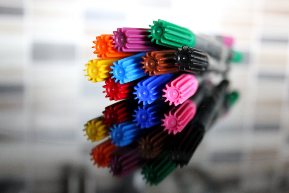 Colored drawing fixation