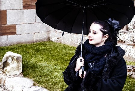 Umbrella woman whitby goth weekend