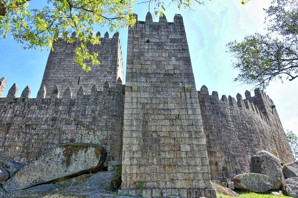 Fortified tower stone photo