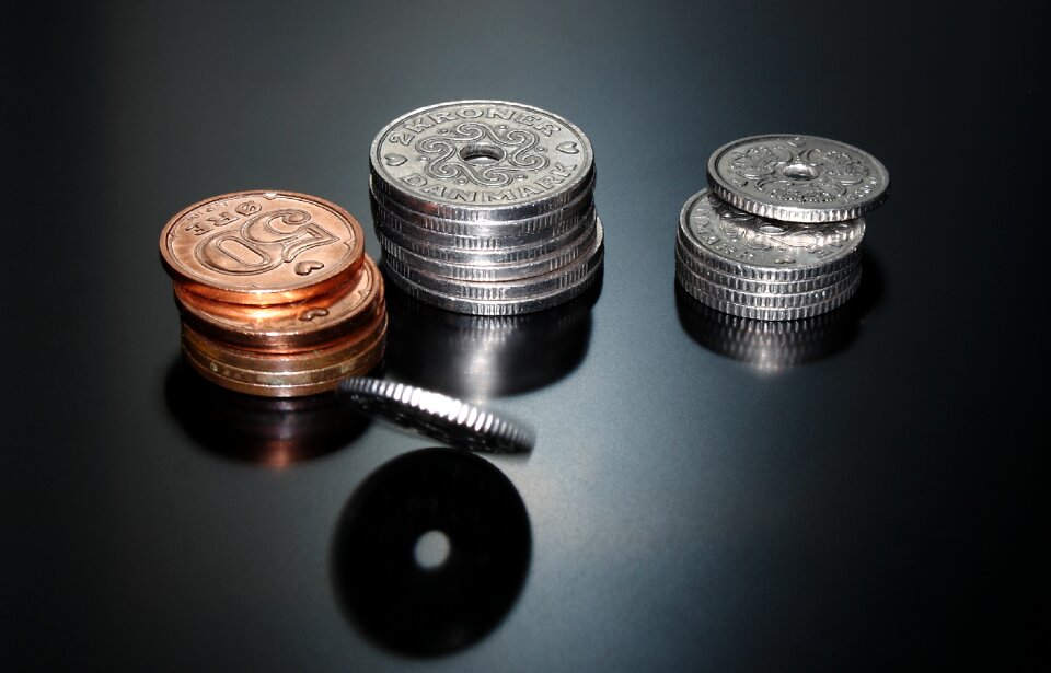 Coins currency still life