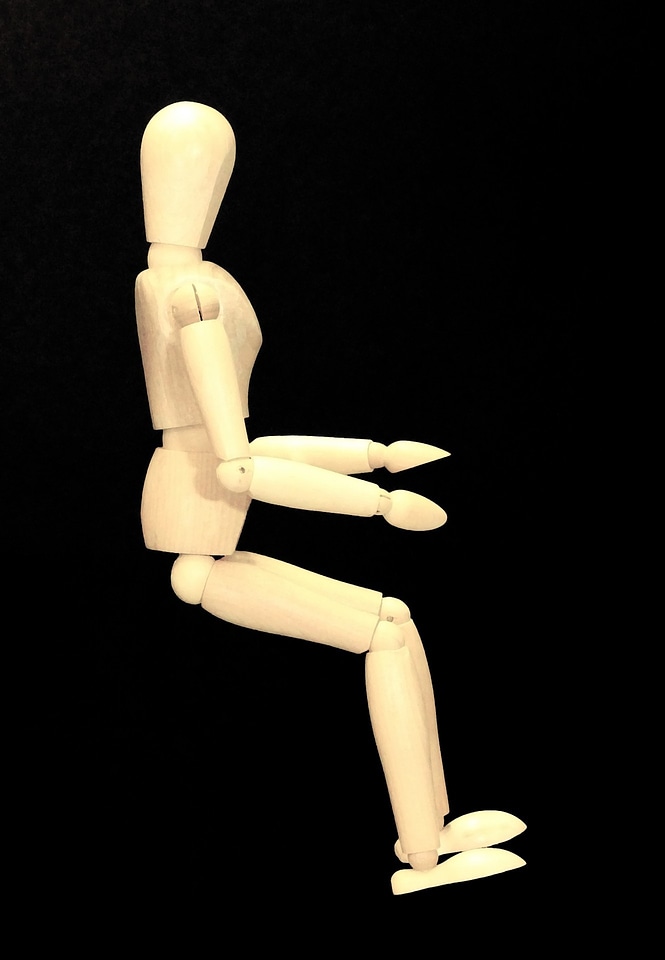 Mannequin faceless black background
