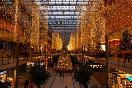 Christmas shopping mall christmas tree photo