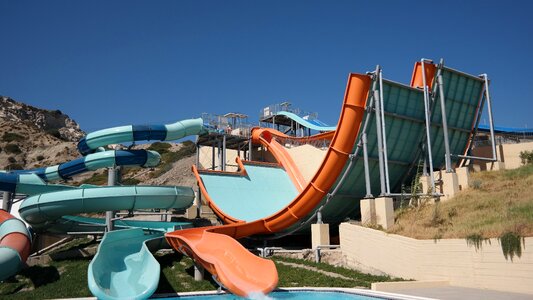 Swimming pool blue water