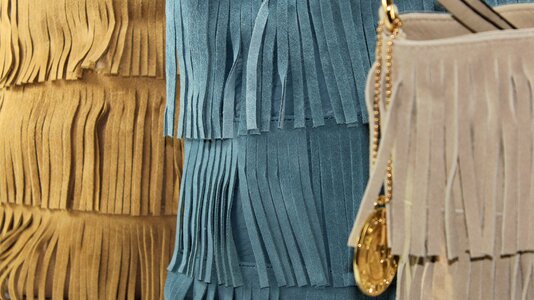 Colors bags fringed