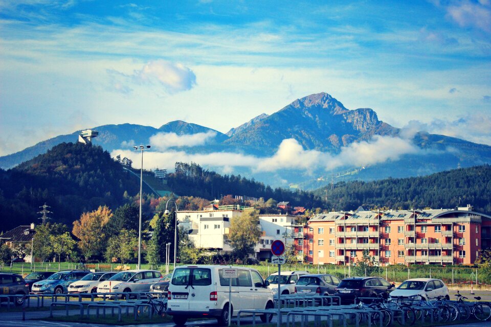 Cityscape alps town