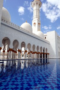 Sheikh zayed mosque architecture water surface photo