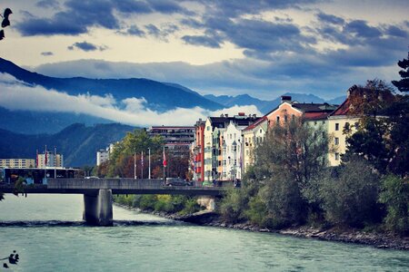 Cityscape alps town
