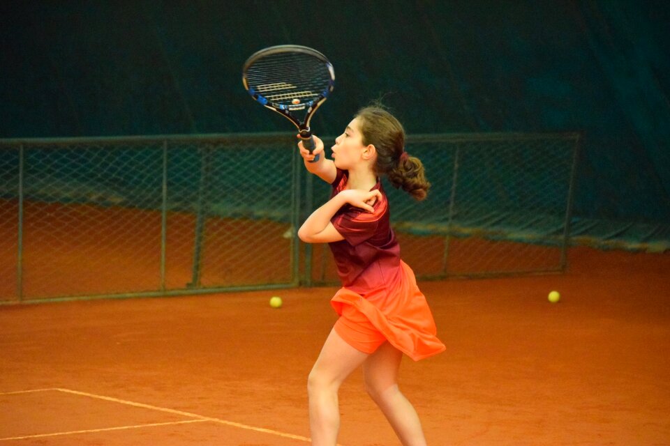 Racket action athlete photo