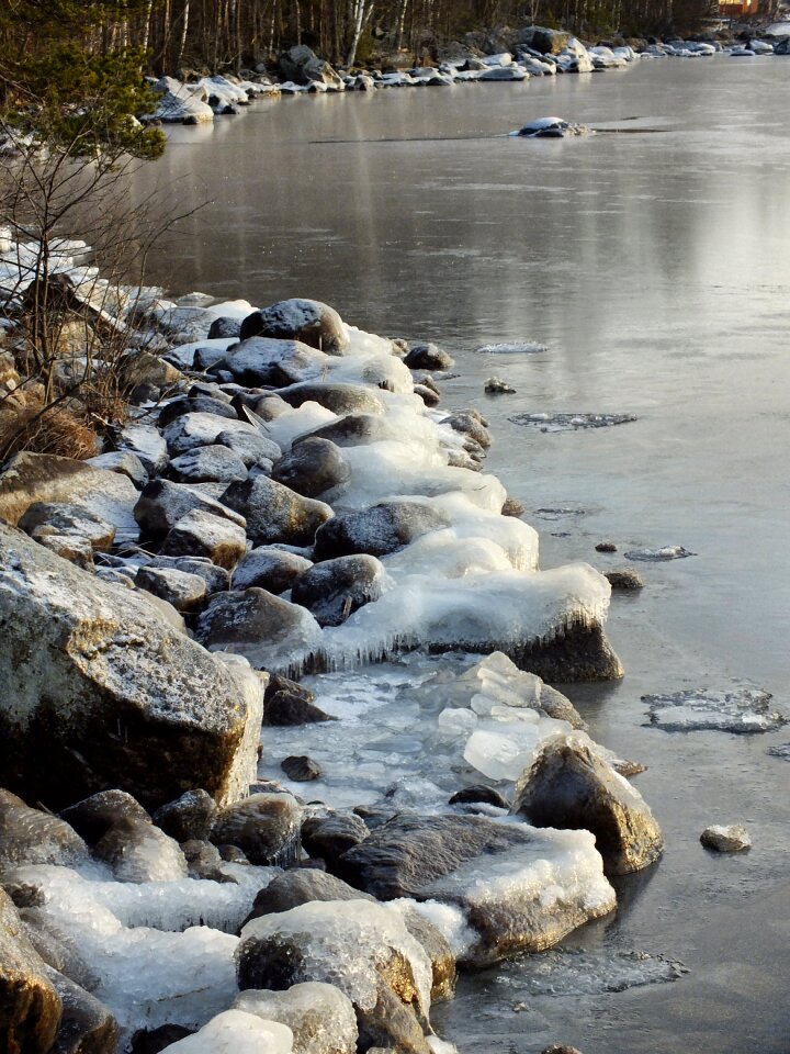 Shore snow ice photo