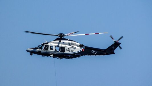 Police emergency chopper photo