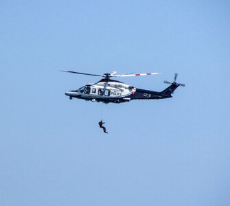 Police emergency chopper photo