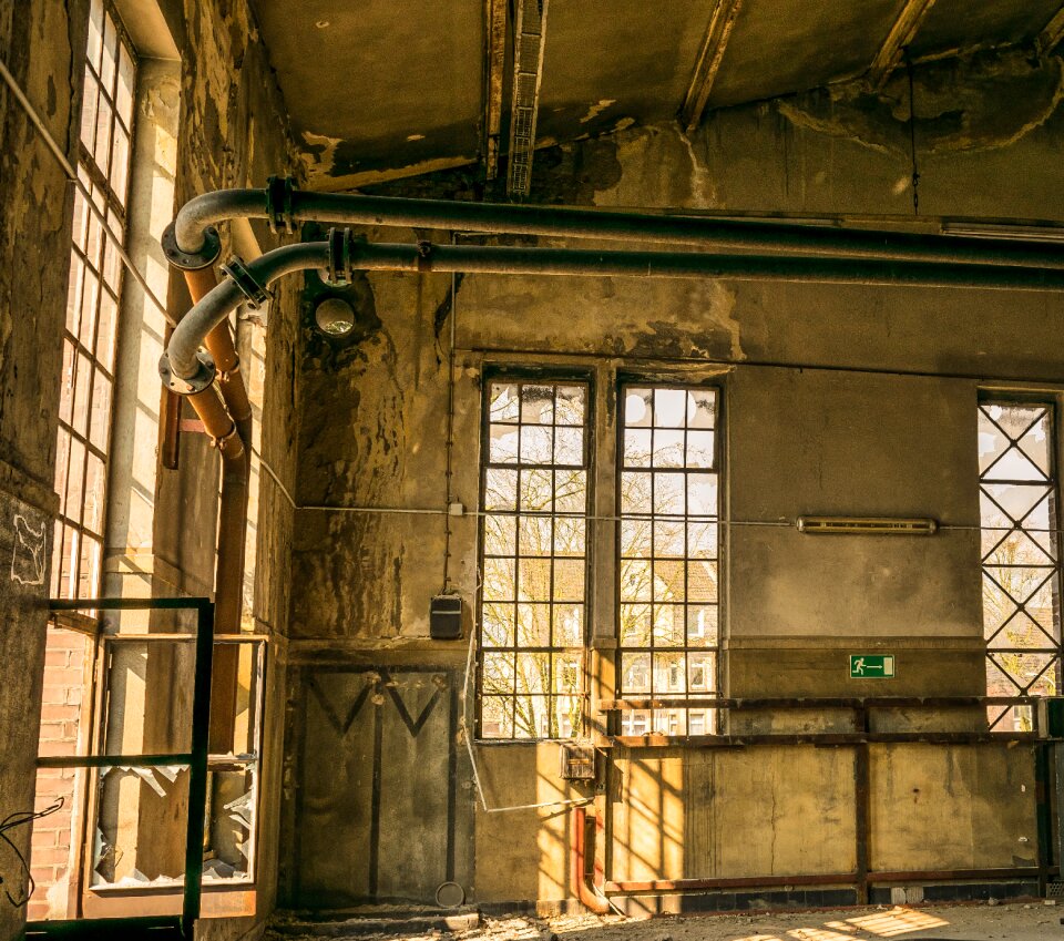 Industry factory hall ruin