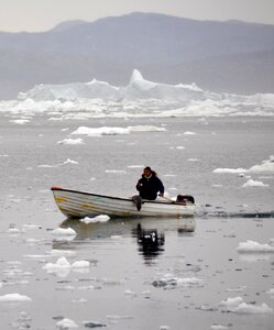 Robben hunter icefjord greenland photo