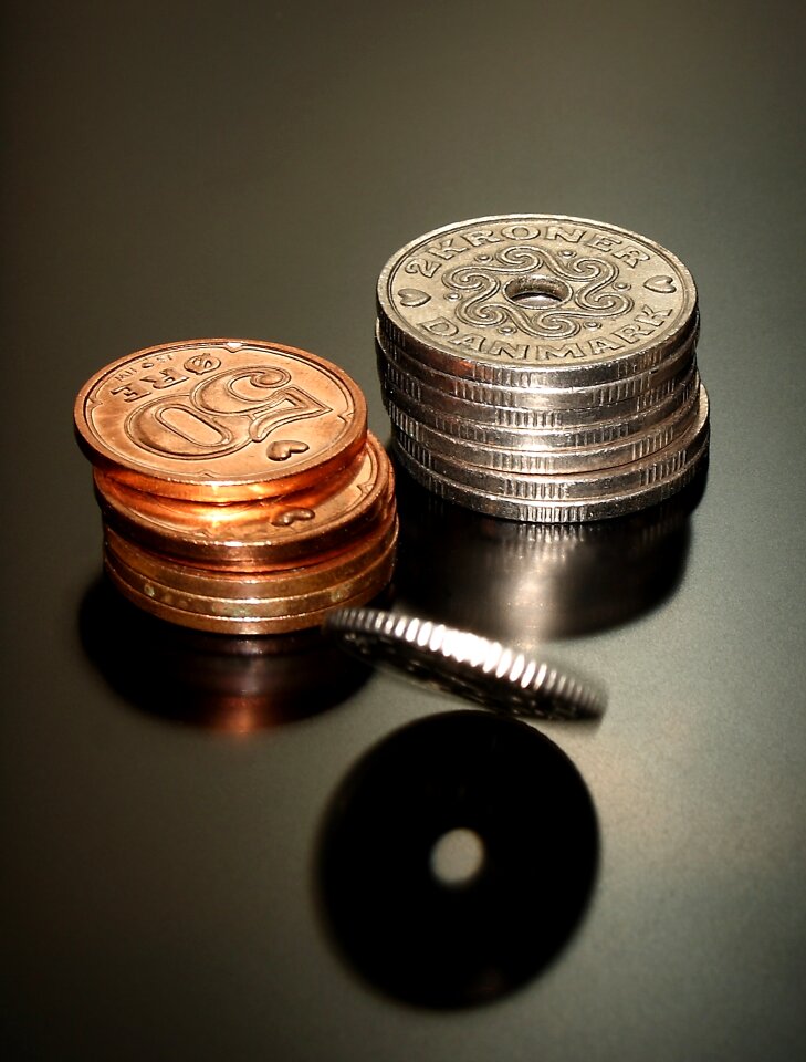 Coins currency still life