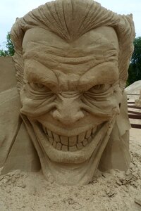 Finland sand art joker photo