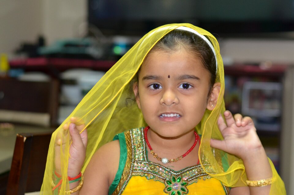 Sari yellow indian