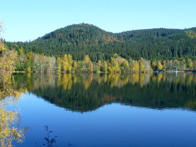 Autumn mirroring schluchsee